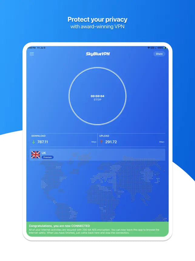 SkyBlueVPN: VPN Fast & Secure